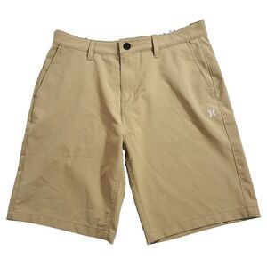 X Hurley Shorts Walking Men's 32 Lightweight Pockets Golf Tan Stretch